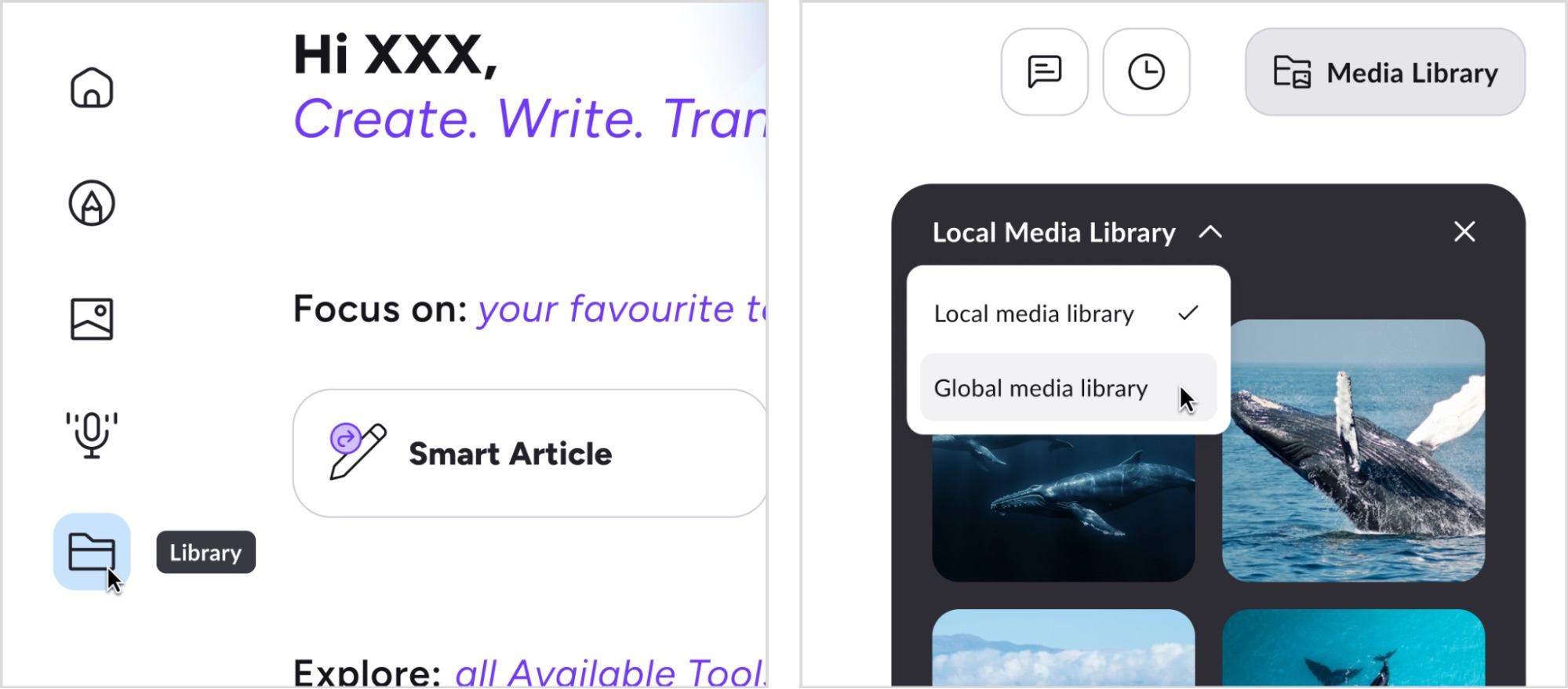 libreria globale contents AI