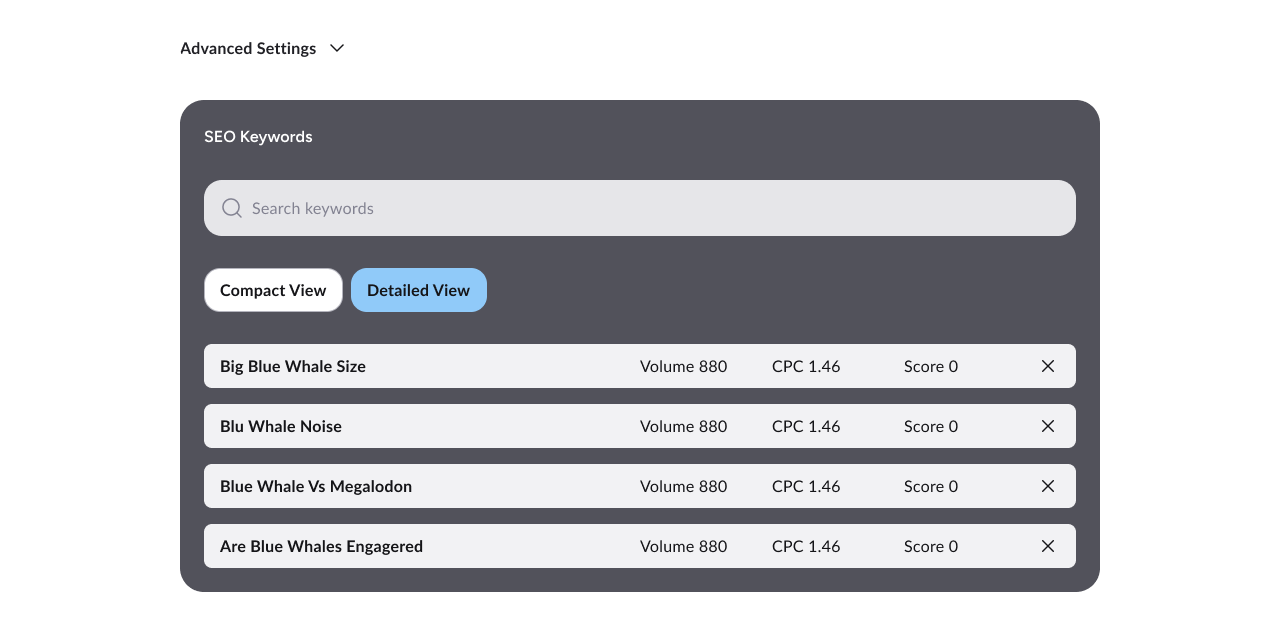 Smart Article Contents AI 2 settings